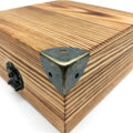 12pcs Decorative Jewelry Chest Wine Gift Box Wooden Case Antique Brass Golden Furniture Corner Protector Cover with Screws Nails