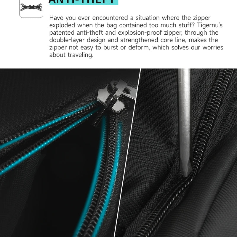 Tigernu Vacuum Backpacks Compression Travel Backpacks 15.6-17 Laptop Backpack Men TSA Anti Theft Backpacks Expandable Schoolbag