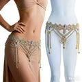 Sexy High End Belly Dance Waist Chain for Womens Handmade Rhinstone Diamond Accessories Female Ballroom Performance Jewelry Belt
