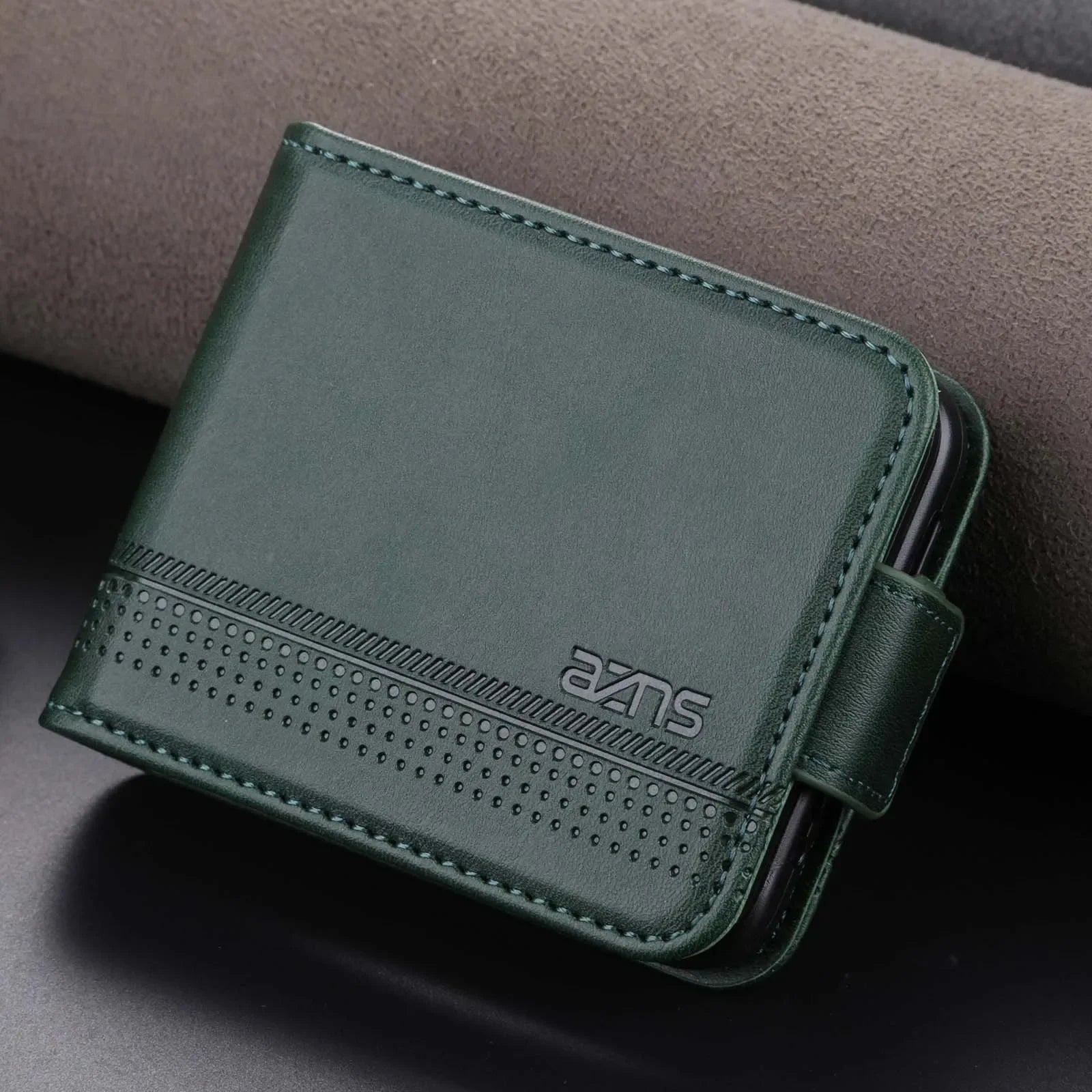 Leather Cards Solt Wallet Phone Case For Samsung Galaxy Z Flip 6 5 4 3 Flip5  Flip4  Flip6 5G Kickstand Shockproof Back Cover