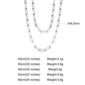 ORSA JEWELS 925 Sterling Silver Chain Necklaces Fashion Party for Men Women DIY Jewelry Simple High Quality 16-24 Inch Wholesale