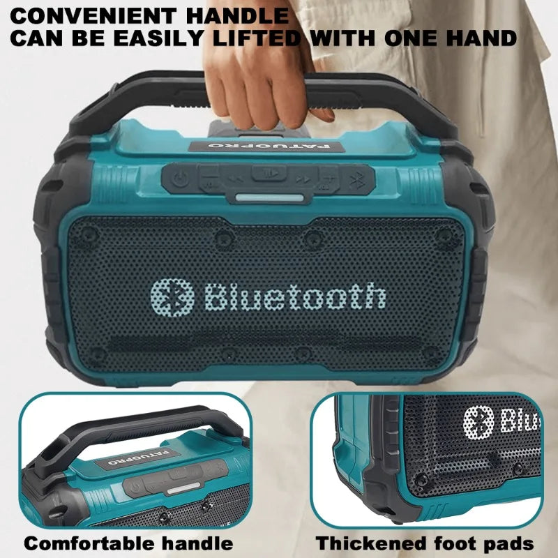 Makita Cordless Bluetooth Speaker Portable Surround Dual Channel Subwoofer Loudspeaker 18V Battery(No - View 5 | SAMAG