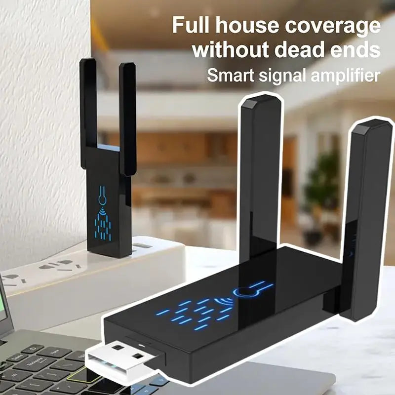 Dual Band 1300Mbps WiFi USB Adapter 2.4G/5GHz Wi - Fi Dongle USB3.0 802.11AC 4 - Antenna Wireless Receiver - Visuel 5 | SAMAG