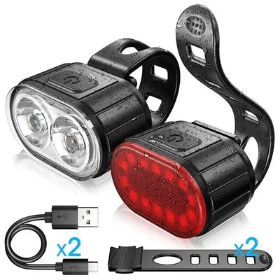 BUCKLOS Bike Light Set Rechargeable Rear Front Lamp | SAMAG