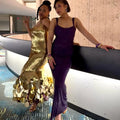 Shiny Sequined Mermaid Evening Dresses Ankle Length | SAMAG