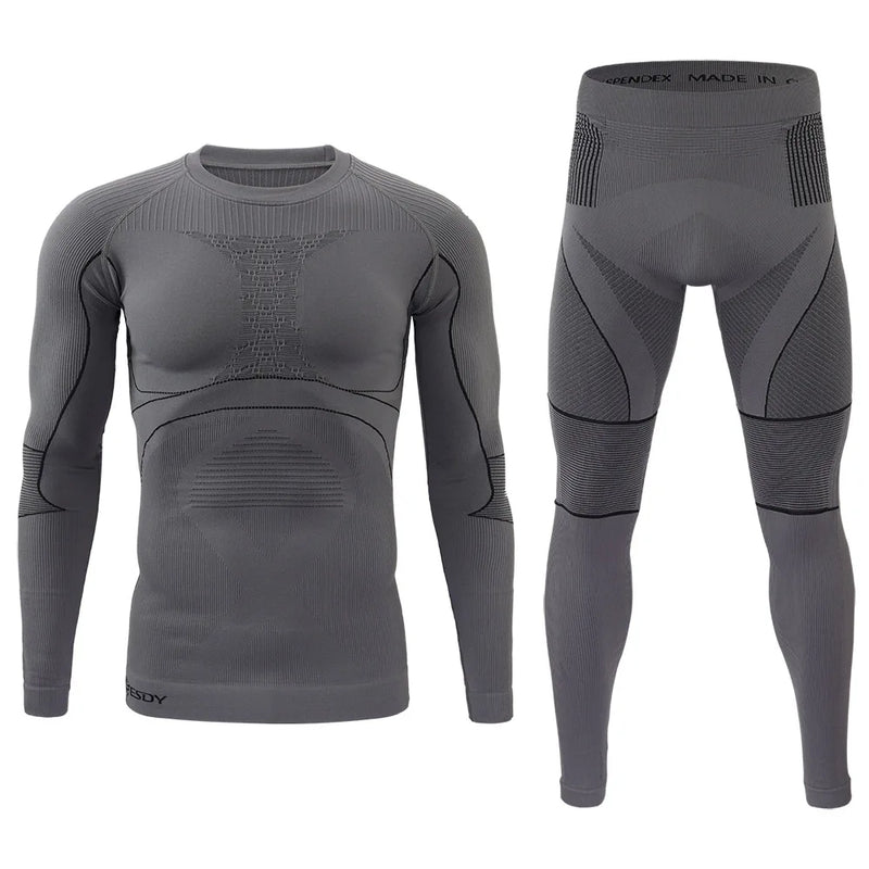 Men Sport Thermal Underwear Suits Outdoor Cycling Compression Sportswear Quick Dry Breathable Clothes Fitness Running Tracksuits