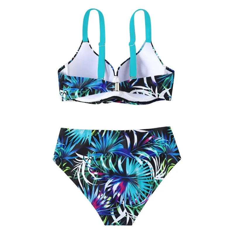 Botanical Print Tankini Swimwear Women'S Bikini Set | SAMAG