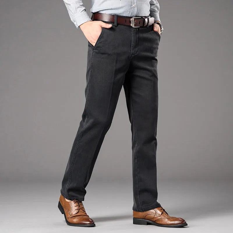 Spring Autumn Men's Classic Business Jeans Straight | SAMAG