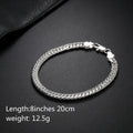 18K Gold 6MM Geometry Chain 925 Sterling Silver Bracelets for Women Men Fashion Wedding Christmas Gifts - Visuel 3 | SAMAG