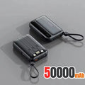 120W 500000mAh PowerBank Large Capacity 4 In1 Cables Intelligent Digital Display Light Portable Powerbank For iPhone Huawei 2026