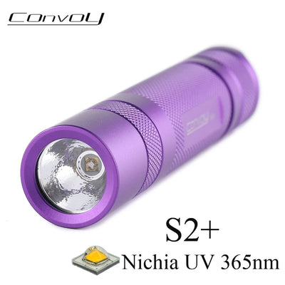 UV Flashlight Convoy S2+ with Nichia UV 365nm Led | SAMAG