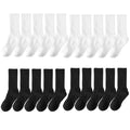 10/20/30Pairs Pure Cotton Men's High Socks Classic Black | SAMAG