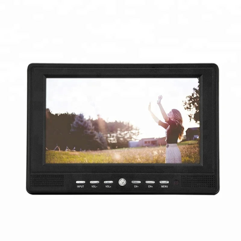 7 Inch Portable Digital TV DVB-T2 ATSC ISDB-T LCD Screen Rechargeable Battery Car Monitor Television Auto RV Travel Camping