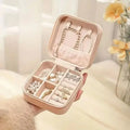 Portable Jewelry Box Jewelry Organizer Display Travel Jewelry Case Boxes Jewelry Leather Storage Zipper Jewelers Jewelry Box