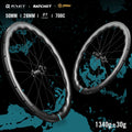 RYET RR 700C 50mm UD Carbon Road Wheelset 24H 36T Ratchet Hub Disc Brake Tubeless Ready 22mm Internal Width Road Racing Wheel