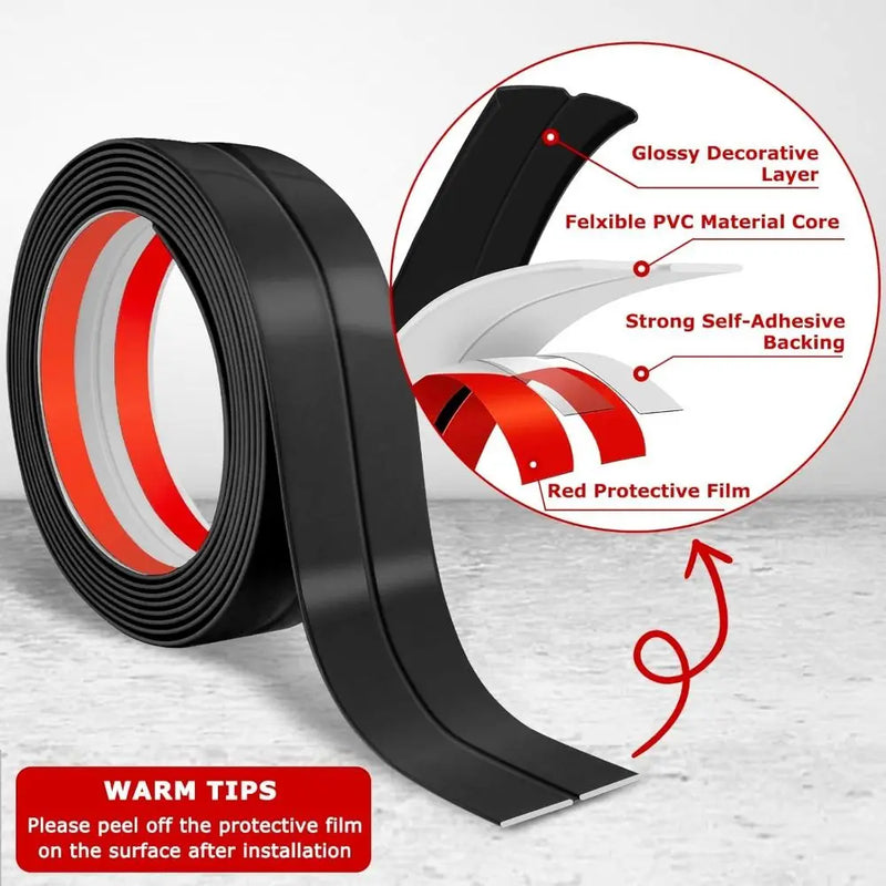 High Quality Self Adhesive Wall Corner Protector Flexible Free Cut Caulk Strip 3 Meters L Shape Edge Guard Household Countertop