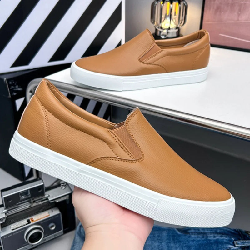 Men's Casual Shoes Grey Brown Flat Bottomed Casual Board Shoes Mens Loafers Man Shoes Casual Sneakers Men
