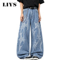 LIYS Men's Casual Spiral Graffiti Print Hip Hop Oversized | SAMAG