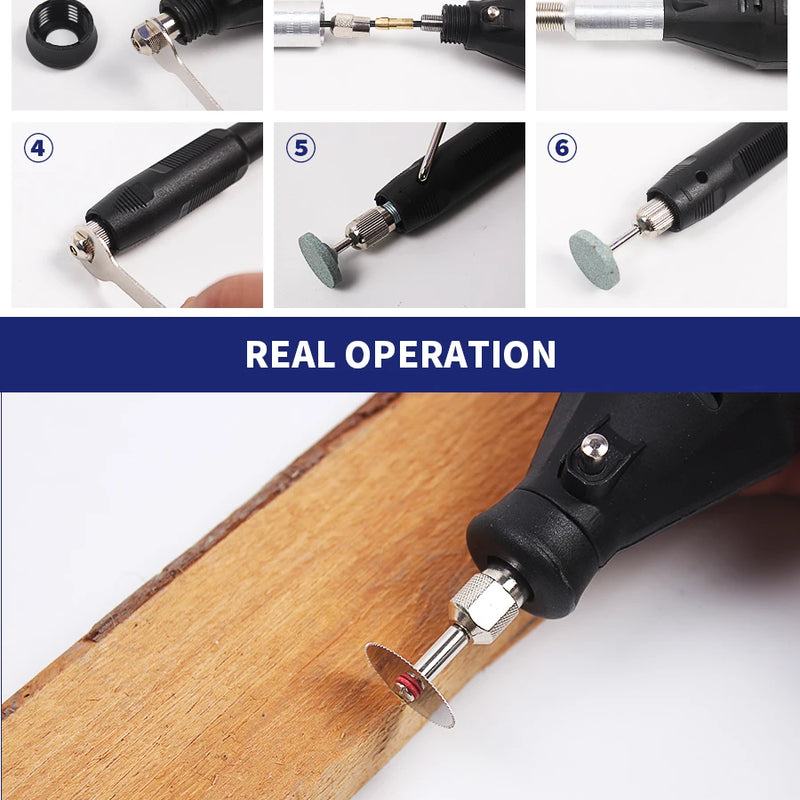 JANGKLIFE 110V 220V Power Tools Electric Mini Drill Die Grinder Engraver Polisher with Rotary Set Kit For - View 5 | SAMAG
