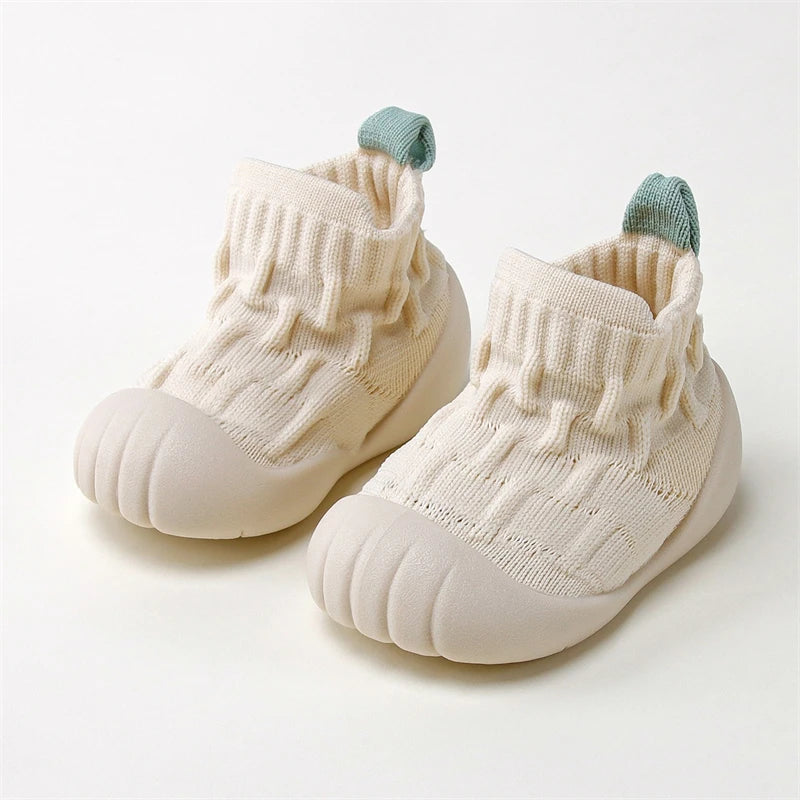 Spring Autumn Baby Boys Girls High Top Walking Shoes Kids Sneakers Child Soft Sole Anti Slip Knitted Infant Newborn Socks Shoes