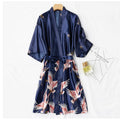 Sexy Nightwear Gown Set Women Pyjama V-Neck Pajamas Silky | SAMAG