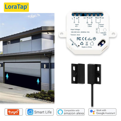 LoraTap Tuya Smart Life Garage Door Sensors Opener | SAMAG