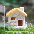 Decor Resin Ornament Miniature Fairy Garden House Villa Miniature Landscape Bonsai Decor Outdoor DIY Dolls House Decoration