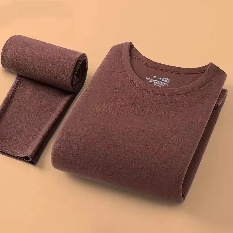 Man Winter Thermal Underwear Set Face Sanding Double Warmth Slim Body High Elasticity Comfortable Breathable Underwear for Men