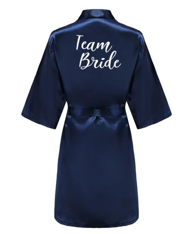 Satin Silk Robes Plus Size Wedding Bathrobe Bride | SAMAG
