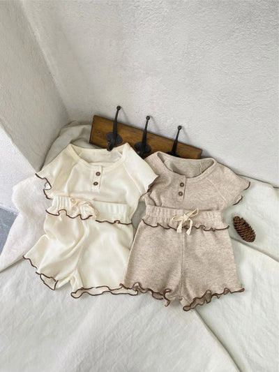 TZ2626 New Girls' Short - Sleeved Summer Style Baby Waffle | SAMAG