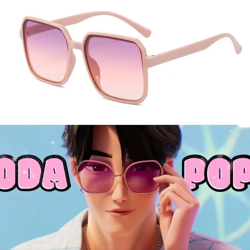 New Anime Sajas Boys Cosplay Eyewears Kpop Idol Men Women Trendy Sunglasses Halloween Christmas Party Role Playing Accessories