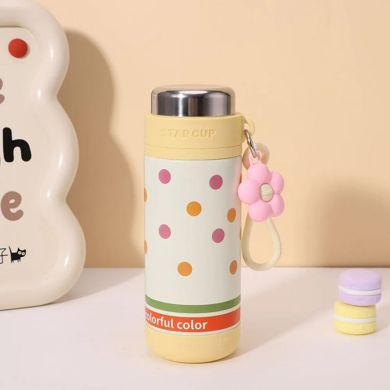 Reusable Portable Stainless Steel Thermos Mug Elegant Cute Water Cup Fashionable Leak Proof Thermos Cup Office