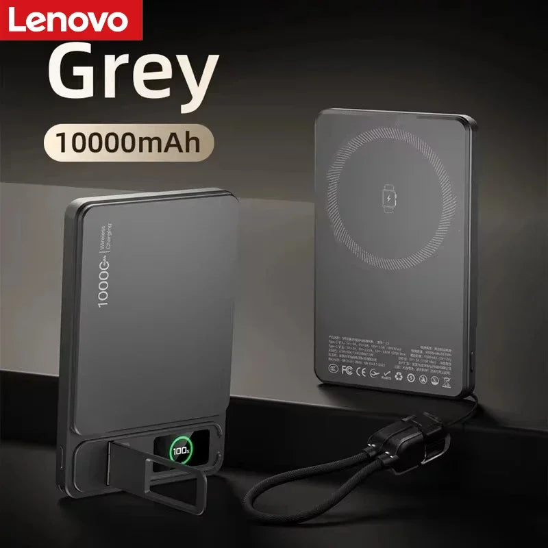 Lenovo 500000mAh Magnetic Power Bank Wireless Super Fast Charging External Battery for Magsafe Powerbank for iPhone 17/16/15/14