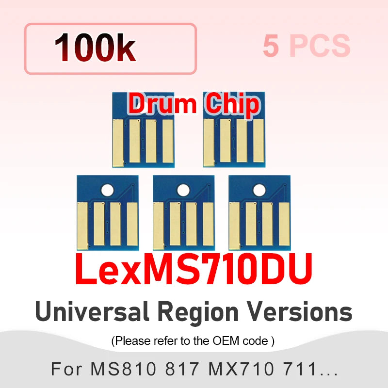 MS710 52D0H00 52D0X00 Toner Cartridge Chip MS811 MS711 for Lexmark MS811 MS810 MS812 MX710 MX711 MX810 MX811 MX812 Printer