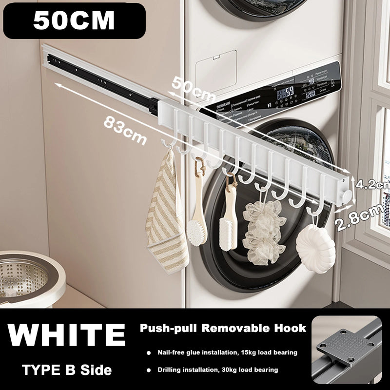 Multi - Purpose Sliding Hook Rail Top Mount Side Self Adhesive Drilling Dual Use Aluminum Stainless Steel - View 12 | SAMAG