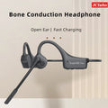 Wireless Bluetooth Headset Bone Conduction Earphones Fast Charge Sports Gaming Headphones with Dual CVC8.0 Noise-canceling Mic