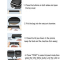 220V Electric Vacuum Sealer Packaging Machine with Free 15pcs Vacuum Bags Machine Household Black Food Vacuum Sealer