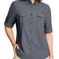 TACVASEN Women's UPF50+ Quick Dry Hiking Fishing Blouse - View 8 | SAMAG