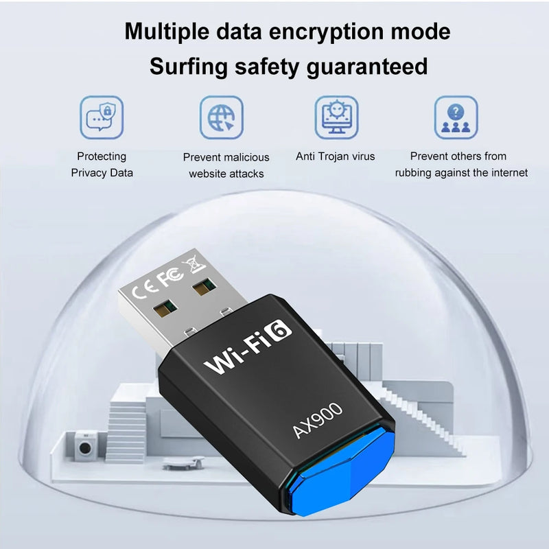 AX900 Driver - Free Wireless Network Card Dual - Band USB 900Mbps WiFi Dongle 2.4G&5GHz for Laptop Windows - Visuel 4 | SAMAG