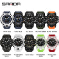 SANDA Men Quartz Watches G Style Military Sports LED Digital Outdoor Waterproof Dual Display Wristwatch - Visuel 4 | SAMAG