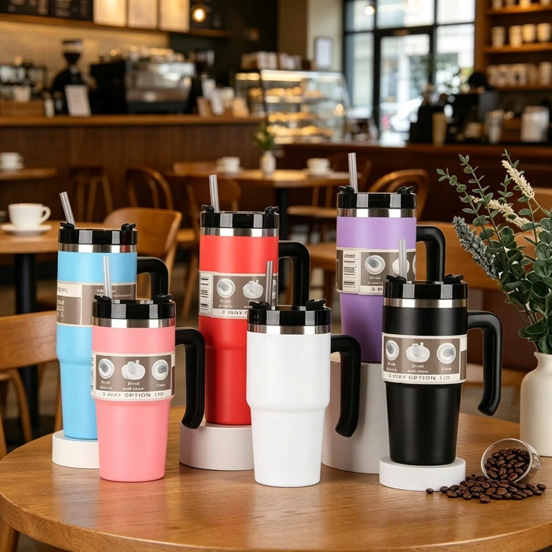 890ml Tumblers Double Wall Water Thermal termos Coffee Mug Flasks Stainless Steel Thermoses 30oz Cup Bottle