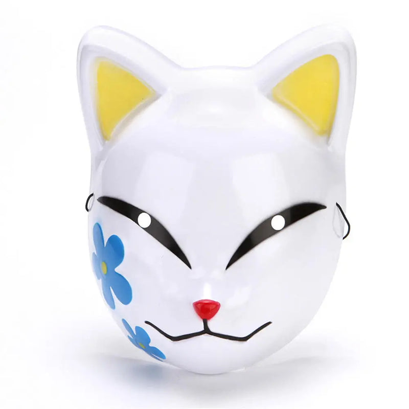 Japanese Anime Demon Fox Mask Cosplay Sabito Makomo Tanjiro Lightweight Plastic Thicken Animal Halloween Party Costume Props