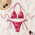 Tie Dye Lace Up Bikini Set Beach Swimwear Women Swimsuit | SAMAG