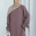 Eid Islamic Modest Dress for Women Abaya Lace-up Sleeve | SAMAG