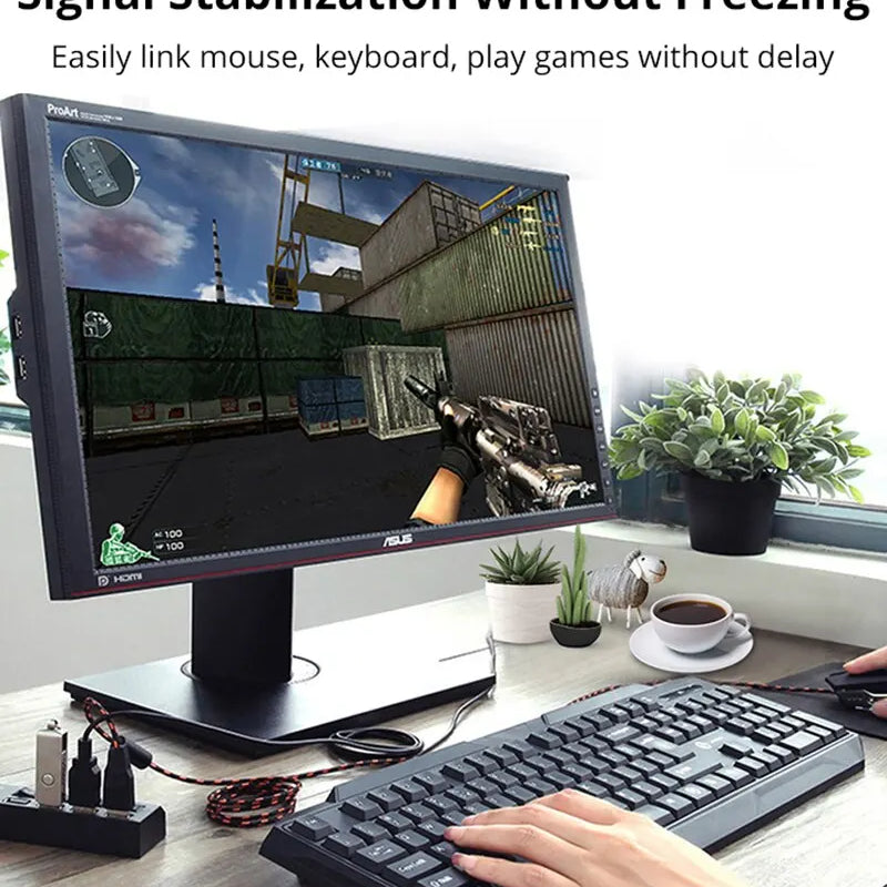 Switch Extension Hub 7-port USB2.0 Hub Computer USB Extension Hub One Drag Seven USB2.0 Splitter PC Laptop Desktop