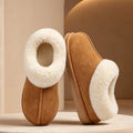 Bebealy Women's Plush Memory Foam Cotton Boots Indoor Warm Anti-Skid Suede Fur Lining Slippers Lady Comfort Fuzzy Houes Slippers
