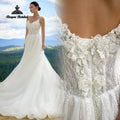 Elegant Appliqué Boho A Line Wedding Dresses Beaded 3D | SAMAG