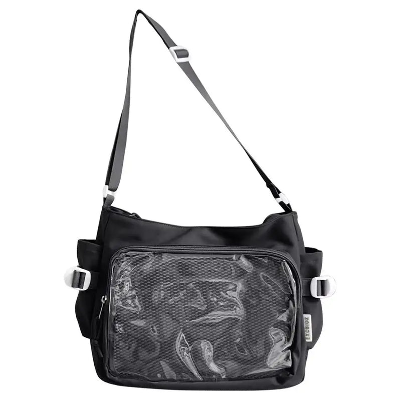 HOT Y2k Harajuku Shoulder Bag Women Ita Bag Japanese Shoulder Purse with Clear Window College Crossbody Bag Tote Shoulder Bags
