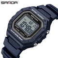 SANDA 2156 Fashion Mens Watch Military Water Resistant Sport Watches Army Big Dial Led Digital - Visuel 8 | SAMAG