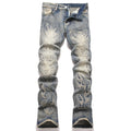 Men's Vintage Bootcut Denim Jeans Streetwear Embossed | SAMAG